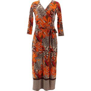 NWT ATTITUDES BY RENEE GLOBAL ILLUSIONS MAXI DRESS GINGER PXS